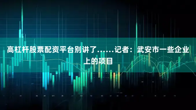 高杠杆股票配资平台别讲了……记者：武安市一些企业上的项目